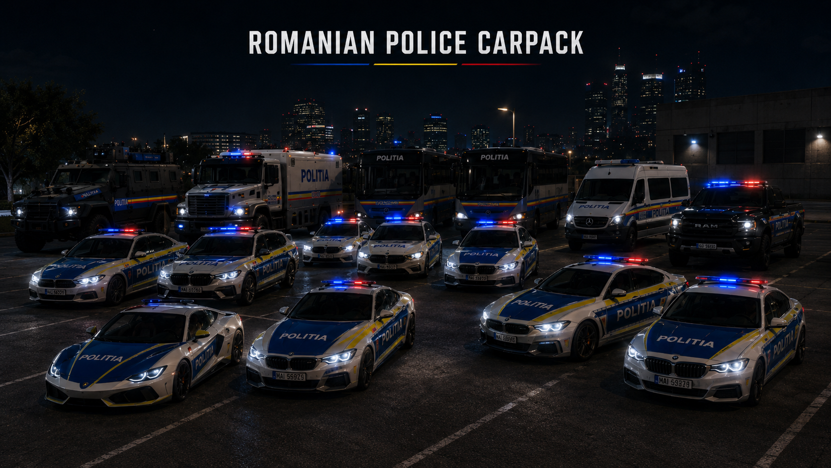Pack Masini Politie Unbranded